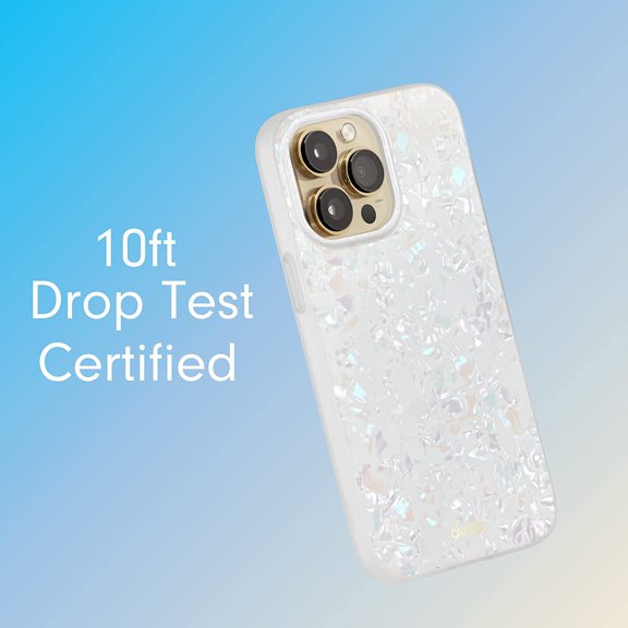CHISHZL-Case for iPhone 14 Pro Max | Compatible with MagSafe | 10ft Drop Tested | Pearl Tort