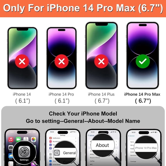 CHISHZL-Compatible with iPhone 14 Pro Max Phone Case with Card Holder, Wallet Case for Women Men RFID Blocking PU Leather Protective Case 6.7 Inch (Dark Brown)