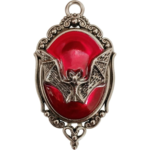 CHISHZL-Set of 12 Bats Shower Curtain Hooks Rings, Gothic Vampire Bat, Halloween Party Supplies Haunted House Decoration (Red-Background)