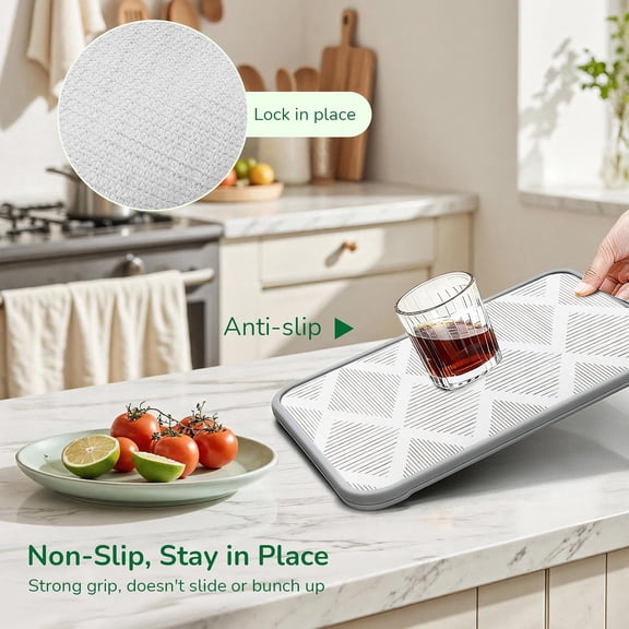 CHISHZL-Shelf and Drawer Liners for Kitchen Cabinets Non-Adhesive 12" x20FT, Non-Slip Cabinet Liner, Waterproof Shelf Paper Thickened Washable Mats, Protection for Shelves, Cupboard, Pantry, Drawers,