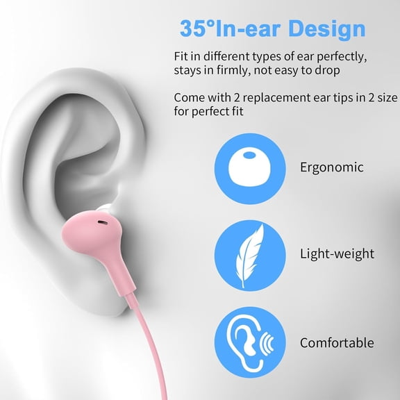 CHISHZL-USB Headset with Microphone for PC Laptop,7.5ft USB A Headphones Earbuds for Computer with in-Line Control Noise Cancelling Lightweight Wired Computer Headphones for Dell/HP Zoom School Class