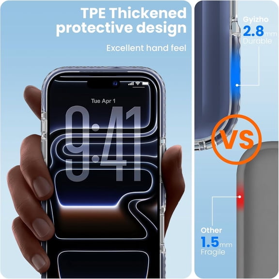 CHISHZL-for iPhone 17 Pro Max Case, Anti-Fingerprint, Scratch-Resistant.Fit for MagSafe, Military-Grade Protective, Included Camera Lens & Screen Protector,Deep Blue