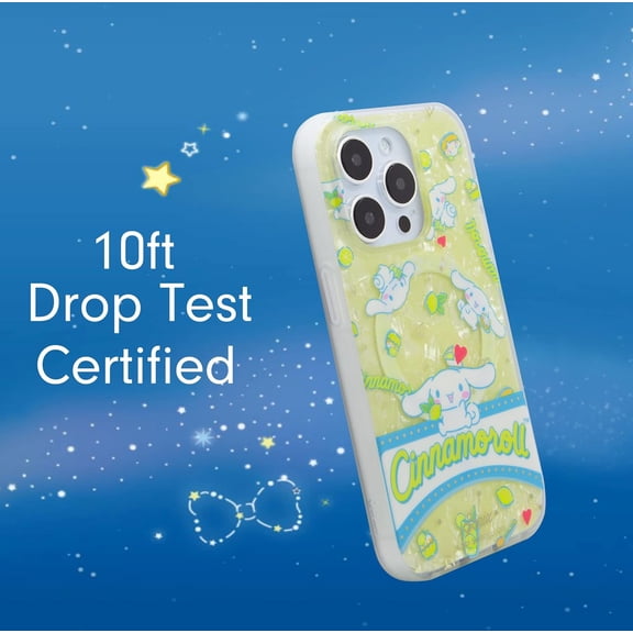 CHISHZL-x Sanrio Case for iPhone 14 Pro | Compatible with MagSafe | 10ft Drop Tested | Cinnamoroll Lemon & Sweets