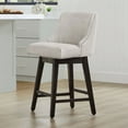 CHITA 26 inch Swivel Bar Stools, Upholstered Counter Height with Full