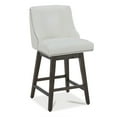 thumbnail image 1 of CHITA 26 inch Faux Leather Swivel Upholstered Counter Height Bar Stools with Full Back, Pure White, 1 of 11