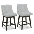 thumbnail image 1 of CHITA 26 inch Faux Leather Swivel Upholstered Counter Height Bar Stools with Full Back, Set of 2, Pure White, 1 of 11