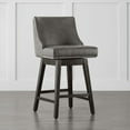 thumbnail image 1 of CHITA 26 inch Swivel Upholstered Counter Height Bar Stools with Full Back,Faux Leather in Slate, 1 of 8