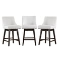 thumbnail image 1 of CHITA 26 inch Swivel Upholstered Counter Height Bar Stools with Full Back Set of 3,Fabric in Cream, 1 of 9