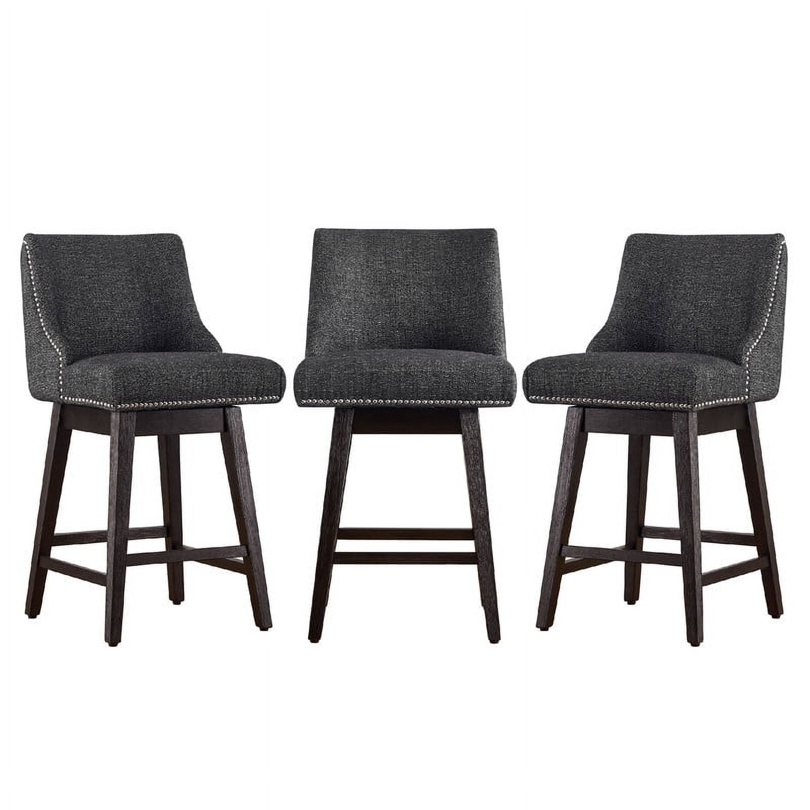 CHITA 26 inch Swivel Upholstered Counter Height Bar Stools with Full ...