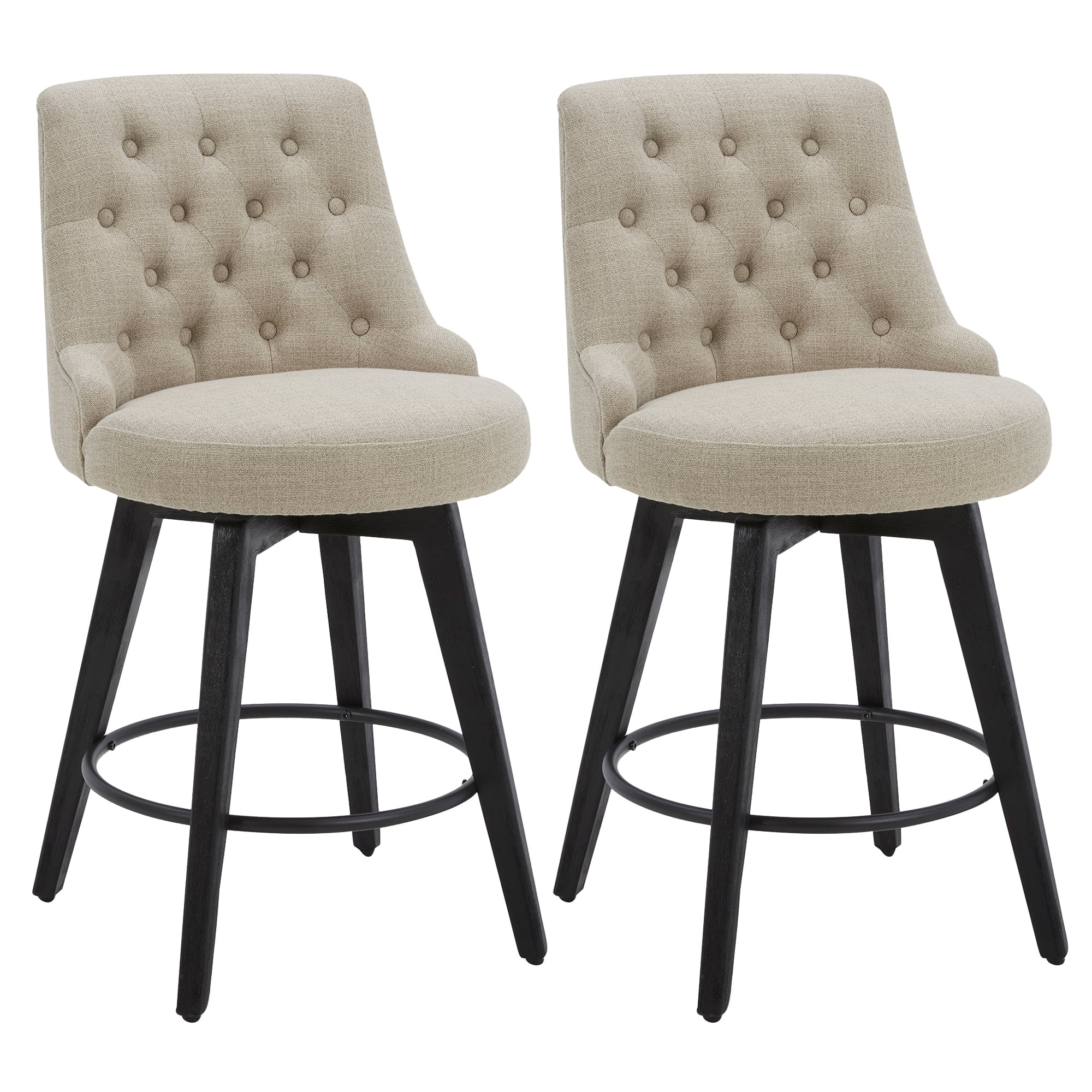 Upholstered swivel bar 2024 stools with backs