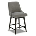 thumbnail image 1 of CHITA 26 inch Swivel Upholstered Fabric Barstool, Fog Gray, 1 of 9