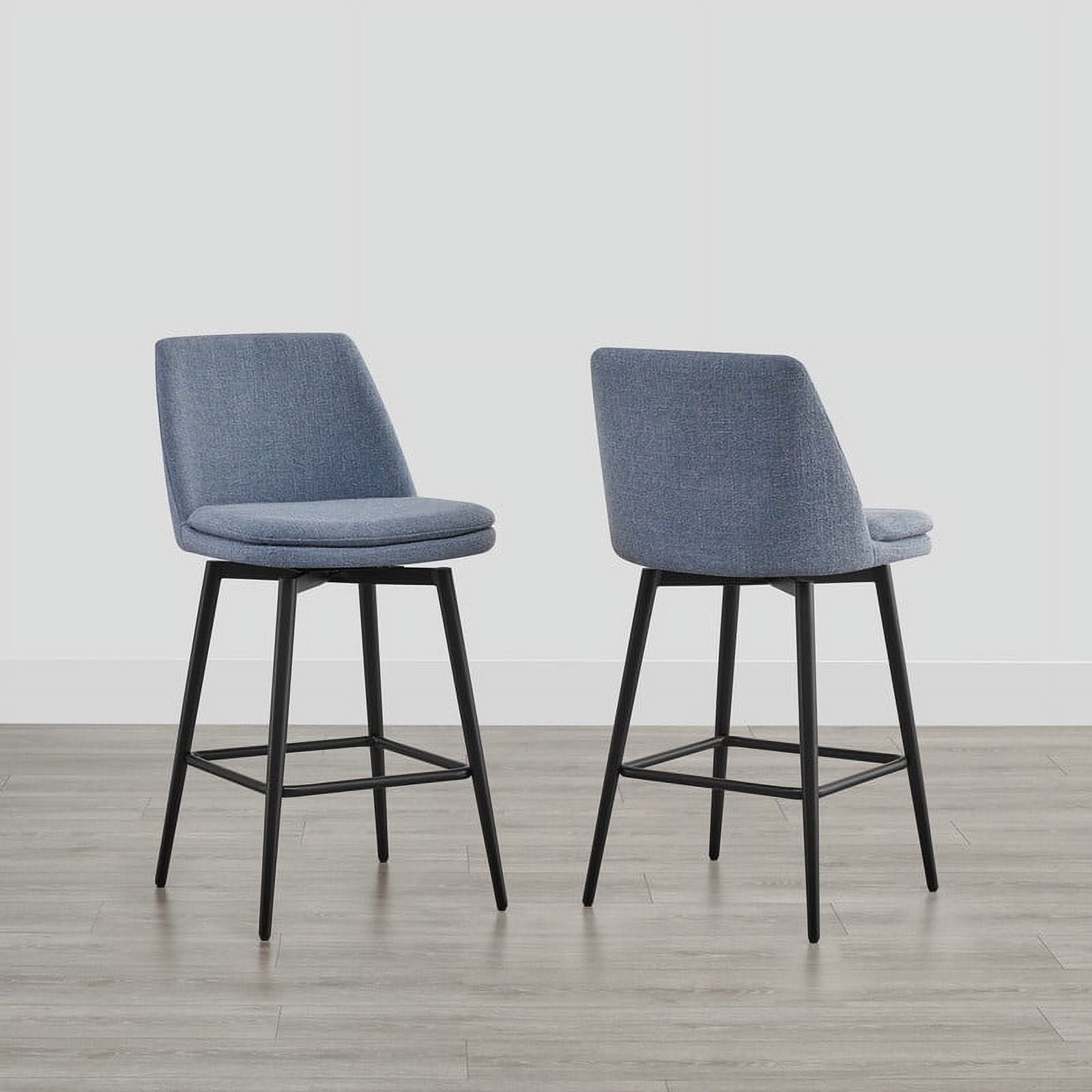 CHITA 27 inch Counter Height Swivel Bar Stools Low Back Set of