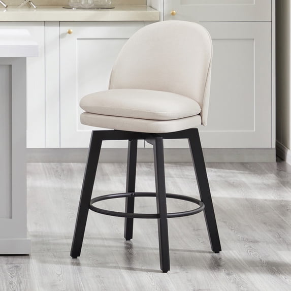 CHITA Upholstered Swivel Counter Height Bar Stools