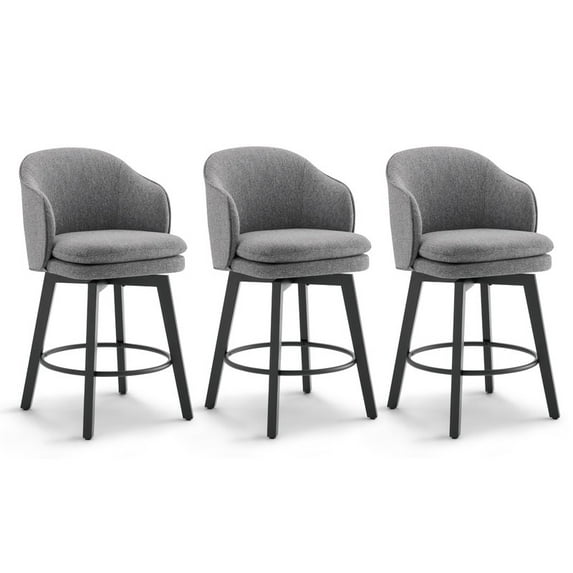 CHITA Modern Swivel Counter Height Bar Stools with Arm Set of 3