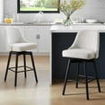 thumbnail image 1 of CHITA Upholstered Counter Height Swivel Barstool with Back Set of 2, 1 of 6