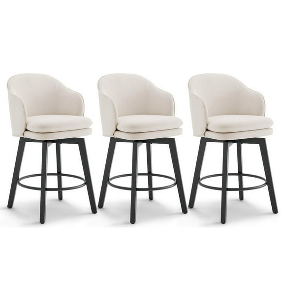 CHITA Modern Swivel Counter Height Bar Stools with Arm Set of 3