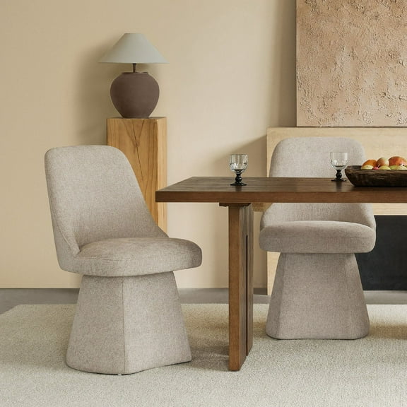 CHITA Upholstered Swivel Dining Chair Set of 2