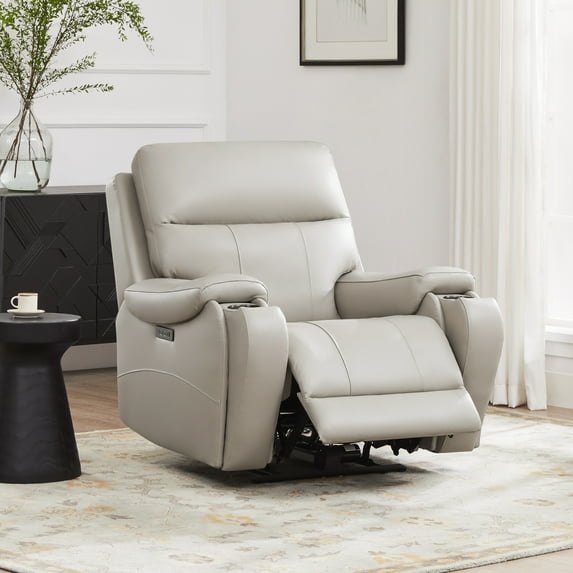 CHITA Electric Power Recliner Chair with Cup Holder and USB Charge, Grey