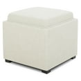 thumbnail image 1 of CHITA Storage Stool Ottoman, Foot Rest Stool Seat, Fabric in Linen, 1 of 8