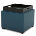 thumbnail image 1 of CHITA Faux Leather Storage Stool Ottoman, Foot Rest Stool Seat, Dark Blue, 1 of 6
