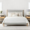 thumbnail image 1 of CHITA Full Size Upholstered Platform Bed Frame with Headboard,Grey, 1 of 8