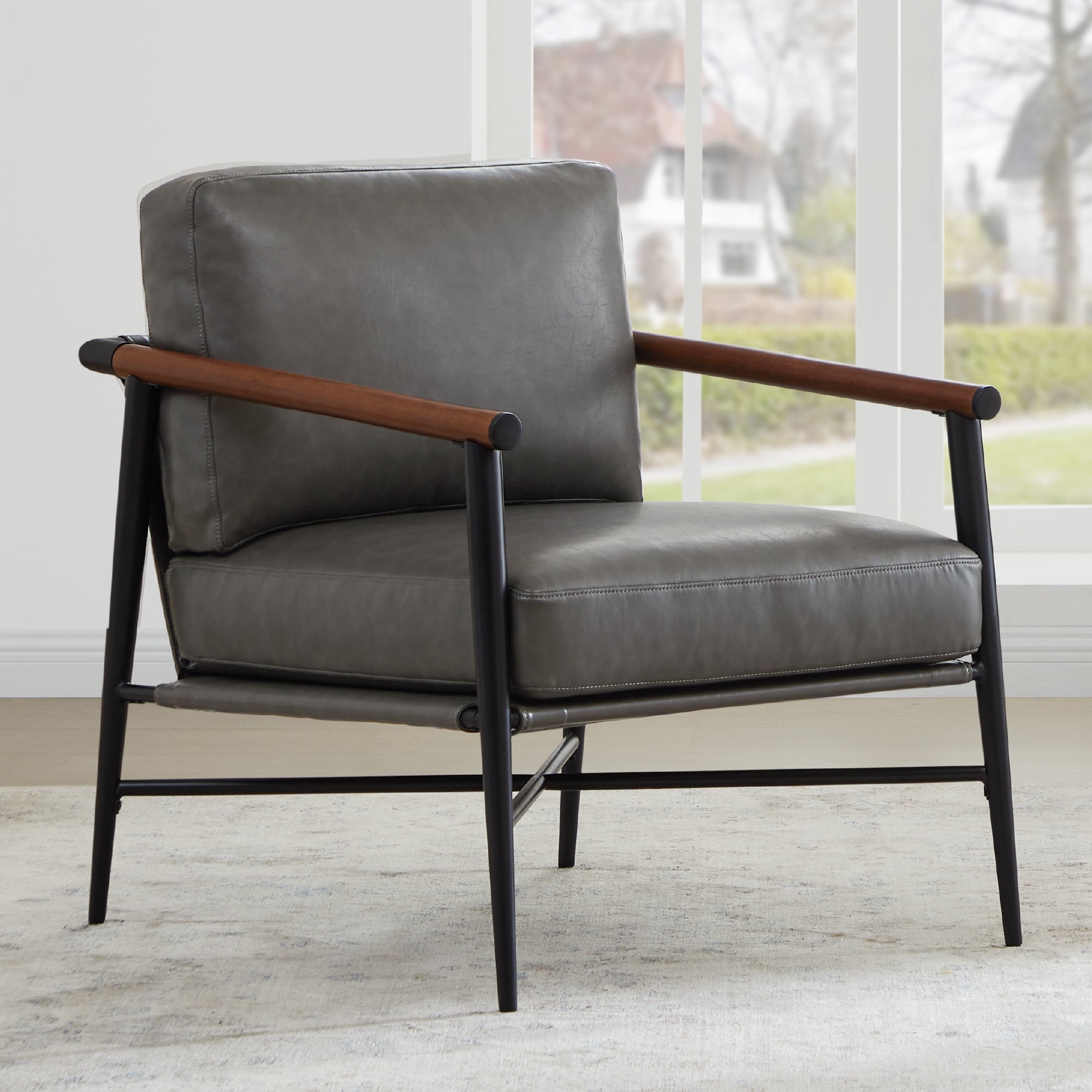 CHITA Mid Century Accent Chair for Living Room, Bedroom, Comfy