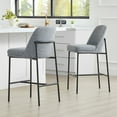 CHITA Modern Counter Height Bar Stool Set of 2, 27 inch Counter Stool with Back & Metal Legs ...
