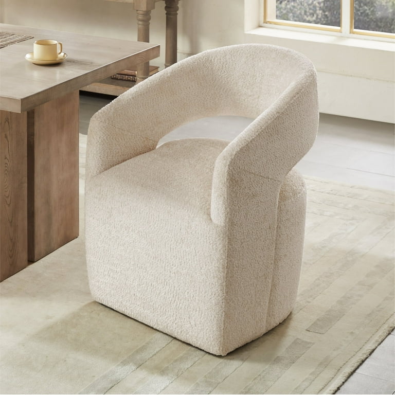 CHITA Modern Kitchen Dinette Dining Chair, Beige Upholstered with