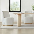 thumbnail image 1 of CHITA Modern Dining Chairs with Casters&Wood Base Set of 2, 1 of 5