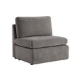 thumbnail image 1 of CHITA Modern Fabric Armless chair with Reversible Chaise for Living Room Bedroom, Fossil Gray, 1 of 9