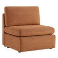 thumbnail image 1 of CHITA Modern Fabric Armless chair with Reversible Chaise for Living Room Bedroom, Terracotta, 1 of 6