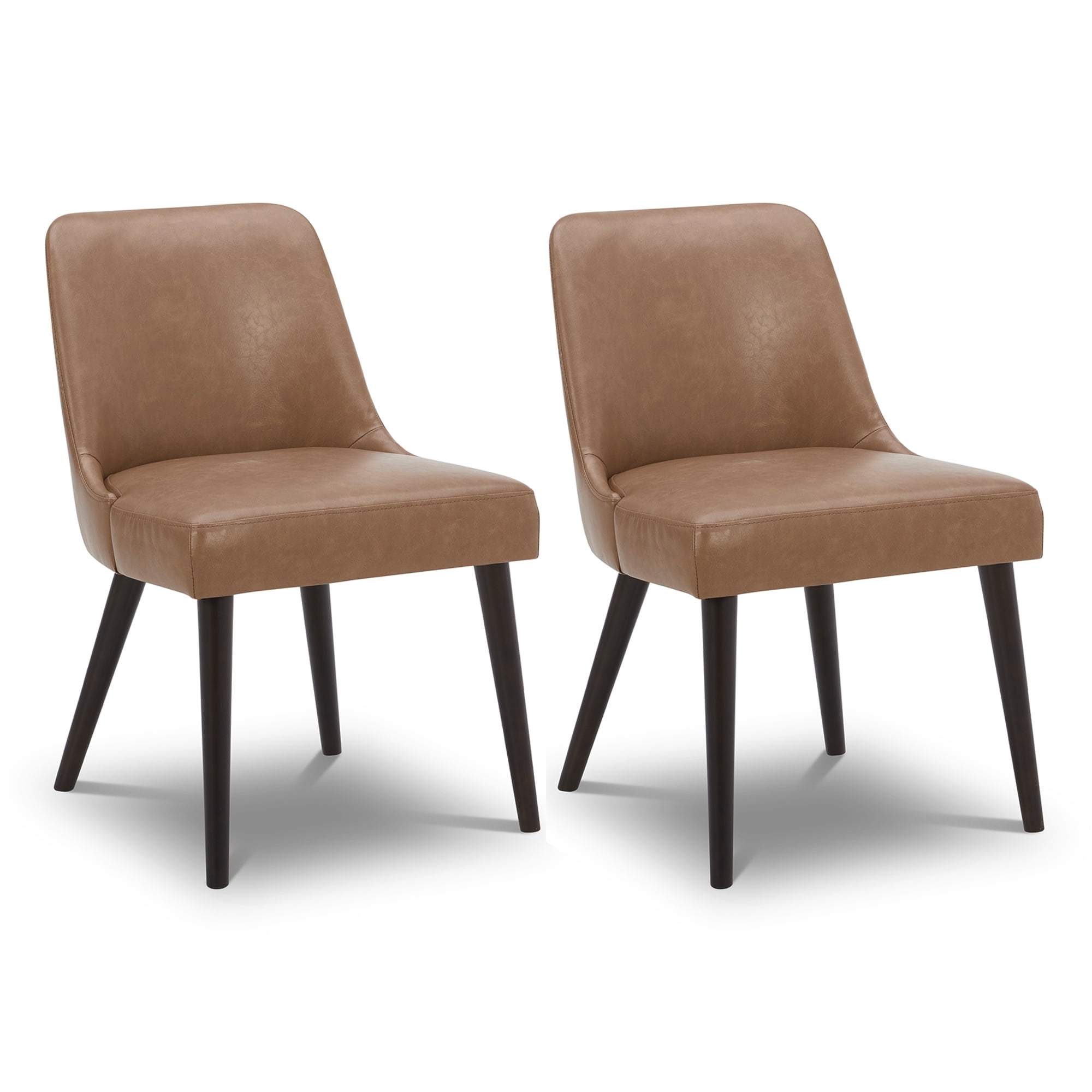 CHITA Modern Faux Leather Upholstered Kitchen & Dining Room Chairs Set ...
