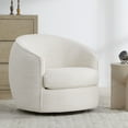 thumbnail image 1 of CHITA Modern Swivel Accent Chairs, Round Barrel Chair for Living Room Bedroom, Fabric in Cream, 1 of 18