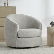 CHITA Modern Swivel Accent Chairs, Round Barrel Chair for Living Room Bedroom, Fabric in Light Gray
