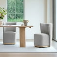 thumbnail image 1 of CHITA Modern Wingback Dining Chairs with Casters&Wood Base Set of 2, 1 of 5