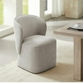 thumbnail image 1 of CHITA Morden Upholstered Dining Room with Casters, Fabric Wrap-round Armless Chairs for Kitchen Dining Room, Beige, 1 of 15