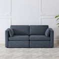 thumbnail image 1 of CHITA Oversized Modular Sectional Sofa Set Extra Large Convertible Fabric Sofa Couch with Reversible Chaise,2 Seat Modern Modular Sofa for Living Room,Blue,78 inch Width, 1 of 10