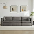 thumbnail image 1 of CHITA Oversized Modular Sectional Sofa Set Extra LargeConvertible Fabric Sofa Couch with Reversible Chaise,3 Seat Modern Modular Sofa for Living Room,Fossil Gray,112 inch Width, 1 of 12