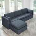 thumbnail image 1 of CHITA Oversized Modular Sectional Sofa Set with Storage Ottoman,Extra Large L Shaped Sofa Couch with Reversible Chaise,4 Seat Modern Modular Sofa for Living Room,Blue,112 inch Width, 1 of 9