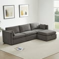 thumbnail image 1 of CHITA Oversized Modular Sectional Sofa Set with Storage Ottoman,Extra Large L Shaped Sofa Couch with Reversible Chaise,4 Seat Modern Modular Sofa for Living Room,Fossil Gray,112 inch Width, 1 of 12