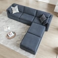 thumbnail image 1 of CHITA Oversized Modular Sectional Sofa Set with Storage Ottoman,Extra Large L/U Shaped Sofa Couch with Reversible Chaise,5 Seat Modern Modular Sofa for Living Room,Blue,112 inch Width, 1 of 9