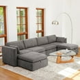 thumbnail image 1 of CHITA Oversized Modular Sectional Sofa Set with Storage Ottoman,Extra Large U-Shape Sofa Couch with Reversible Chaise,6 Seat Modern Modular Sofa for Living Room,Fossil Gray,146 inch Width, 1 of 13