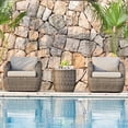 thumbnail image 1 of CHITA Patio Wicker Furniture Set Outdoor Rattan Bistro Set with 2 Wicker Chair and Side Table,3-Pieces, 1 of 10