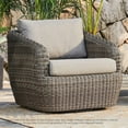 thumbnail image 1 of CHITA Steel Patio Wicke Rattan Swivel Chair with Cushion and Chair, 1 of 8
