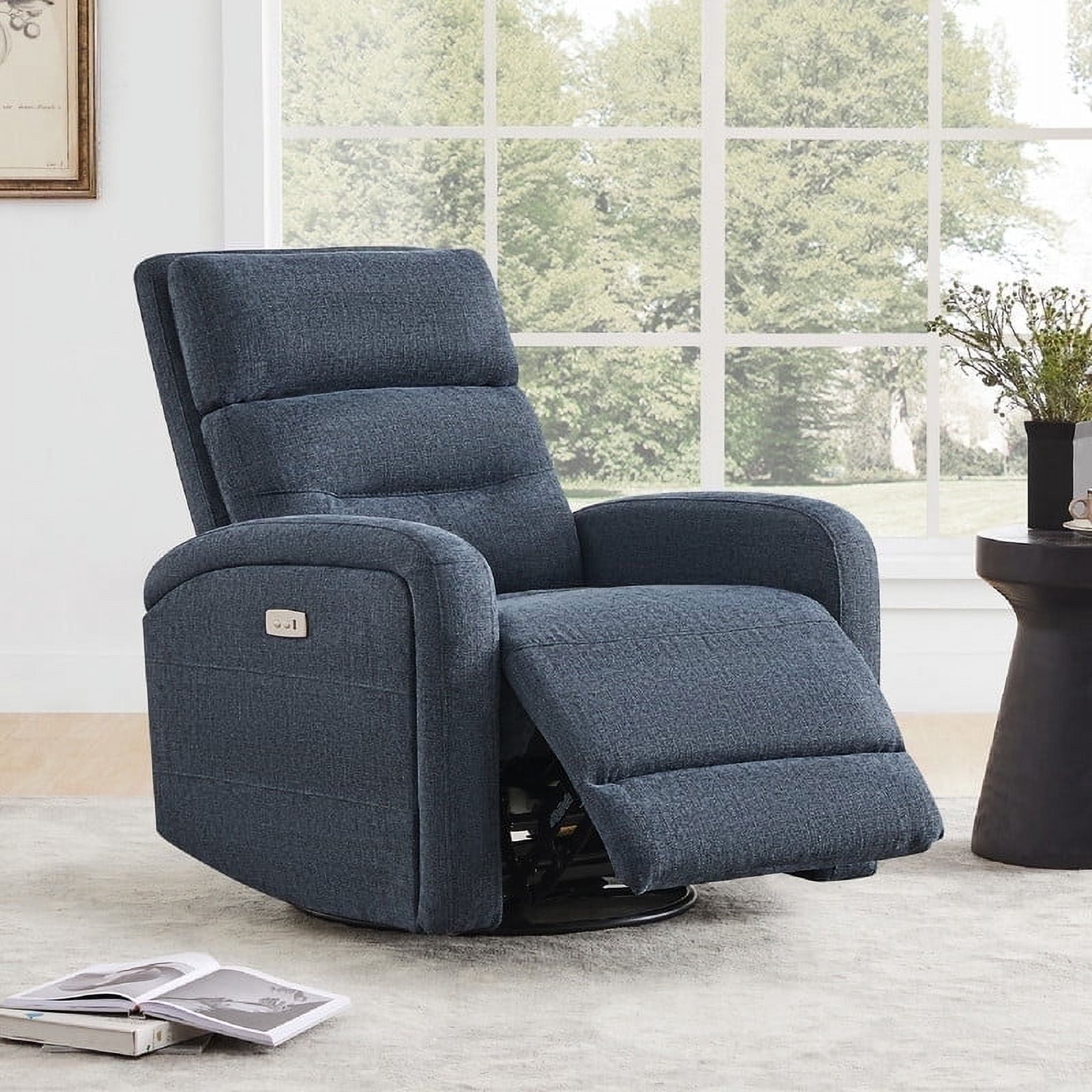 CHITA Power Glider Recliner Chair, 270° Swivel Recliner with USB Ports ...