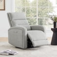 thumbnail image 1 of CHITA Power Glider Recliner Chair, 270° Swivel Recliner with USB & Type-C Charge for Nursery, Fabric in Dove Gray, 1 of 11