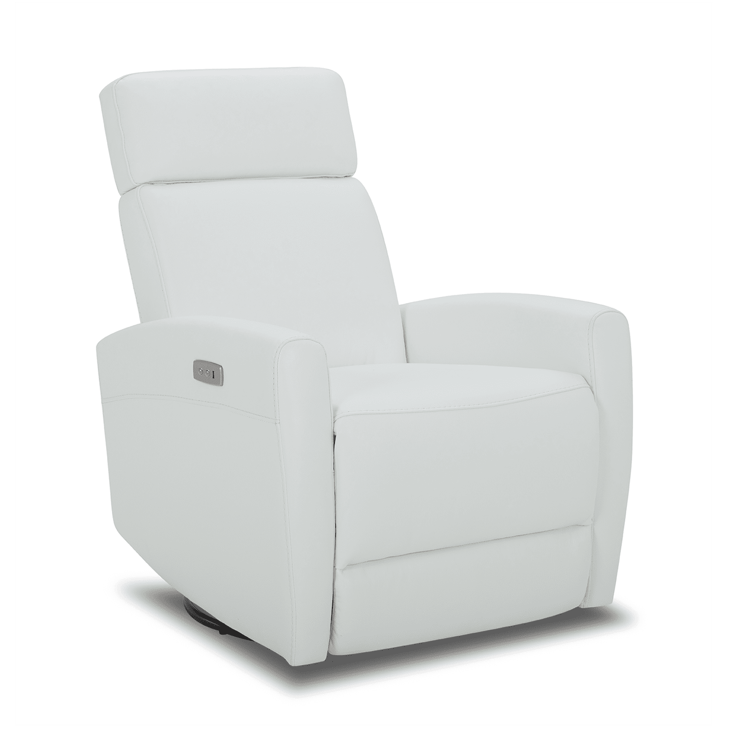 CHITA Power Glider Rocker Recliner, Genuine Leather, USB, Nursery Chair, White - Walmart.com
