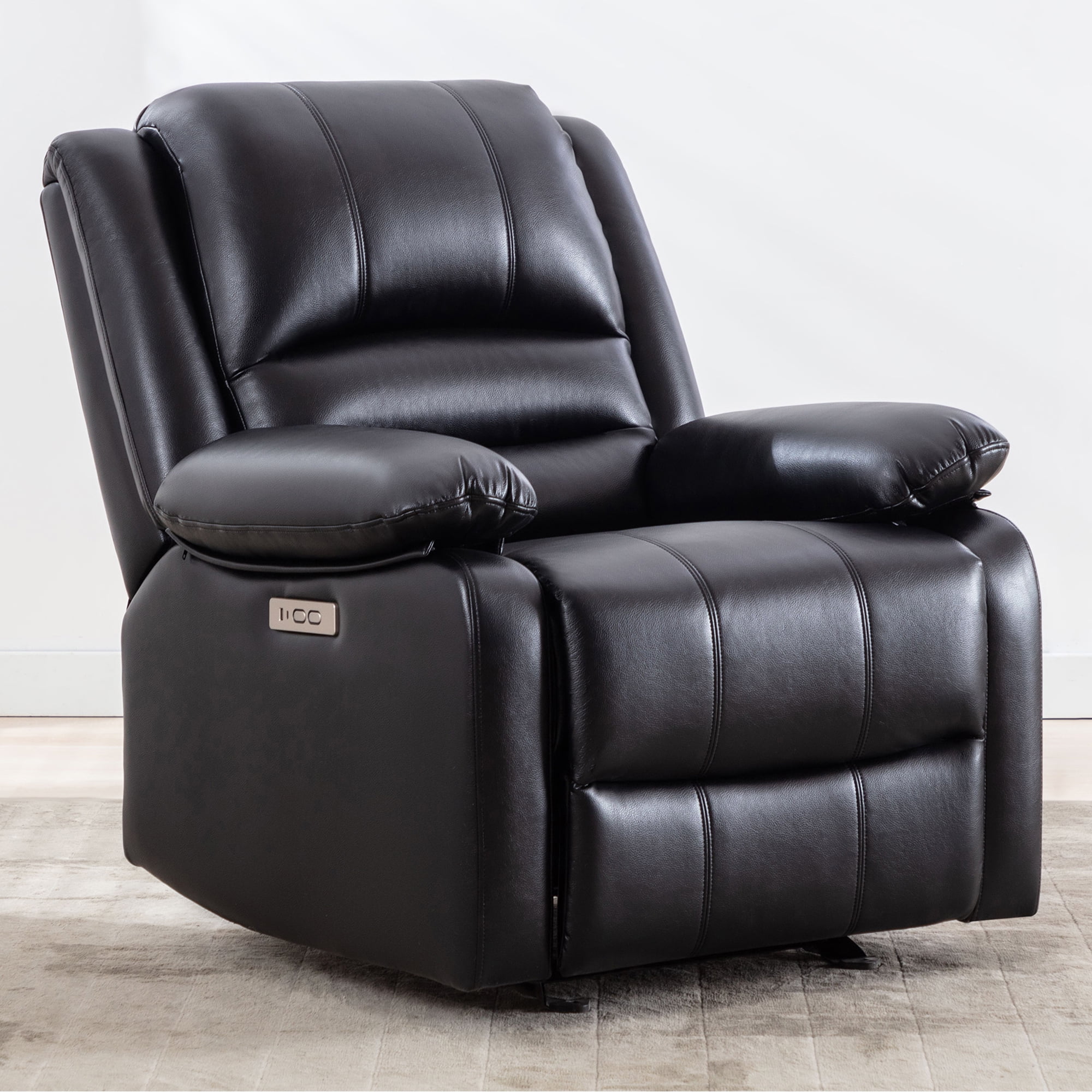 CHITA Power Recliner Electric Glider with USB, Nursery Chair for Living Room, Faux Leather in ...