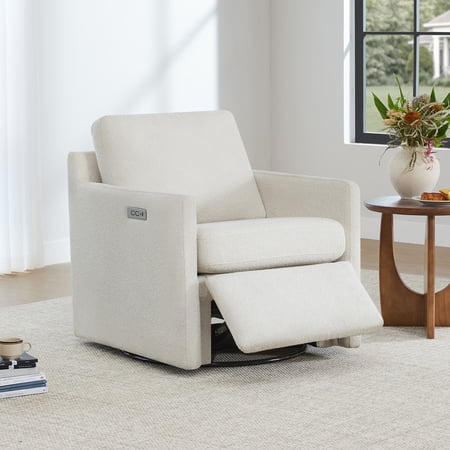 CHITA Power Swivel Chair Accent Chair Wall Hugger with Electric Footrests