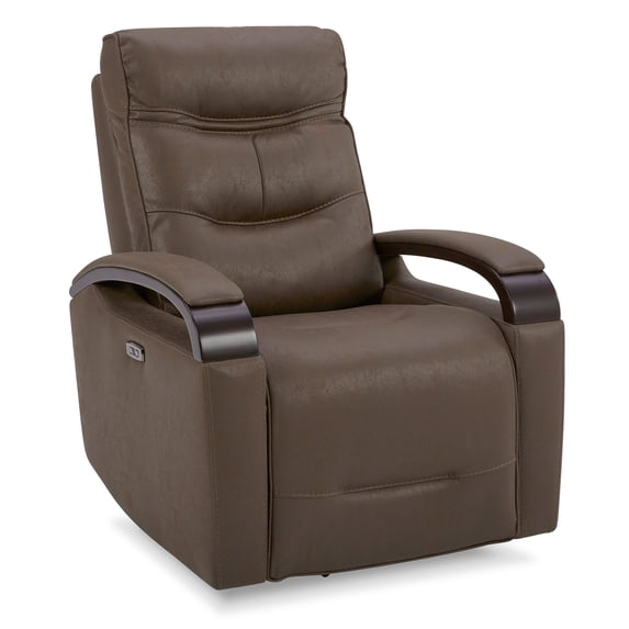 CHITA Power Swivel Glider Rocker Recliner Nursery Chair with USB for Living Room, Fabric, Chocolate